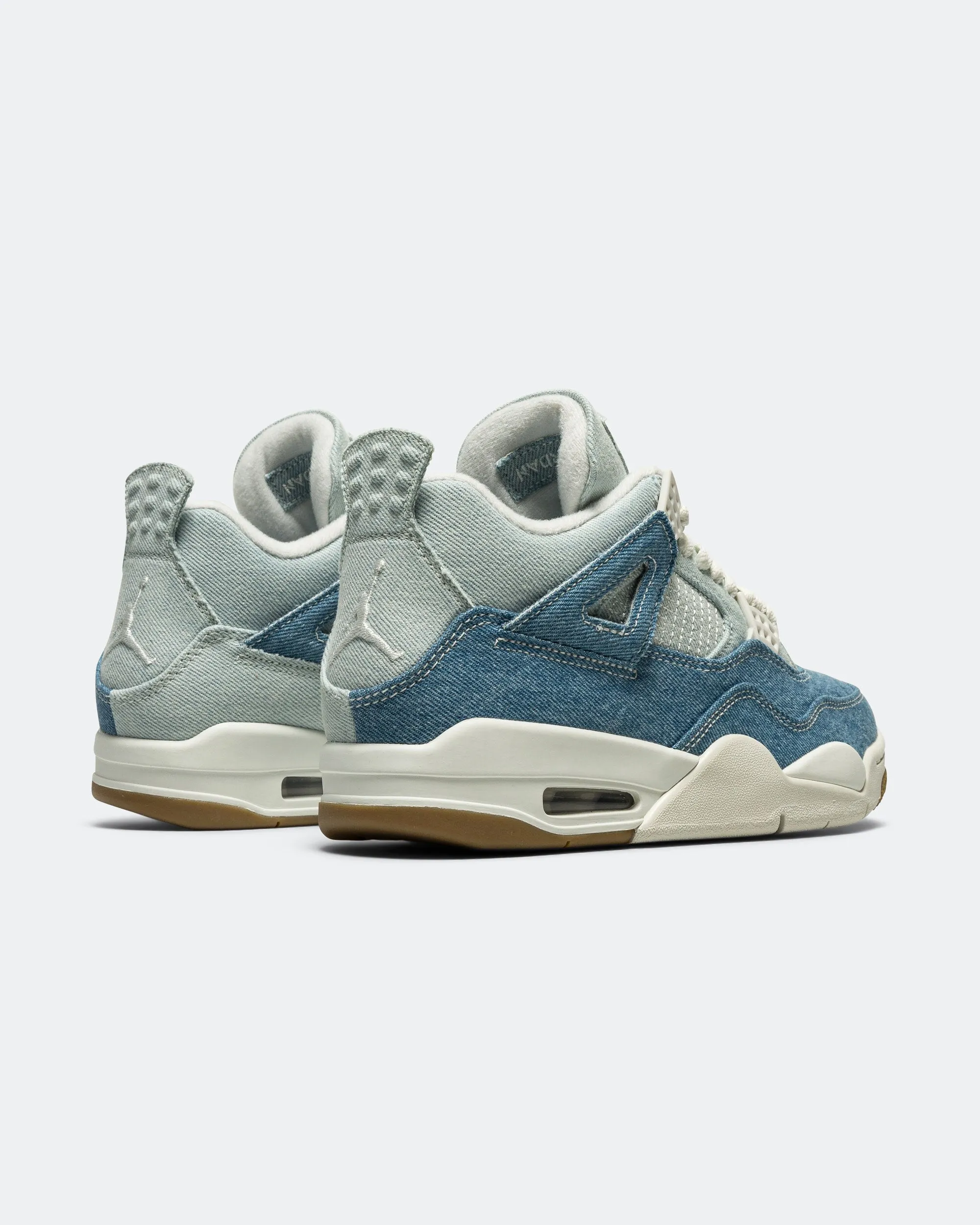 Good elasticity Womens Air Jordan 4 Retro TEX - Sail/Gum Light Brown-Worn Blue