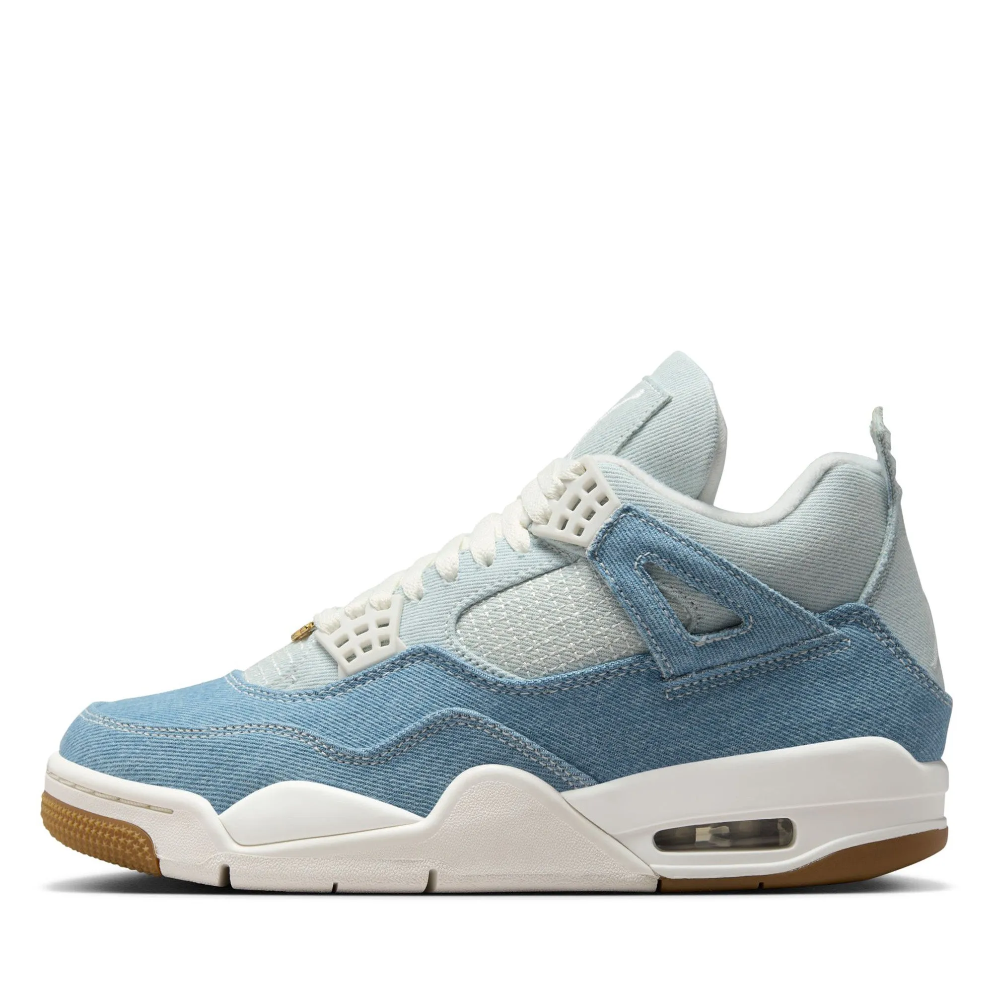 Women's Air Jordan 4 Retro Tex 'Worn Blue' - Sail/Denim Cushion Base Easy Clean Surface