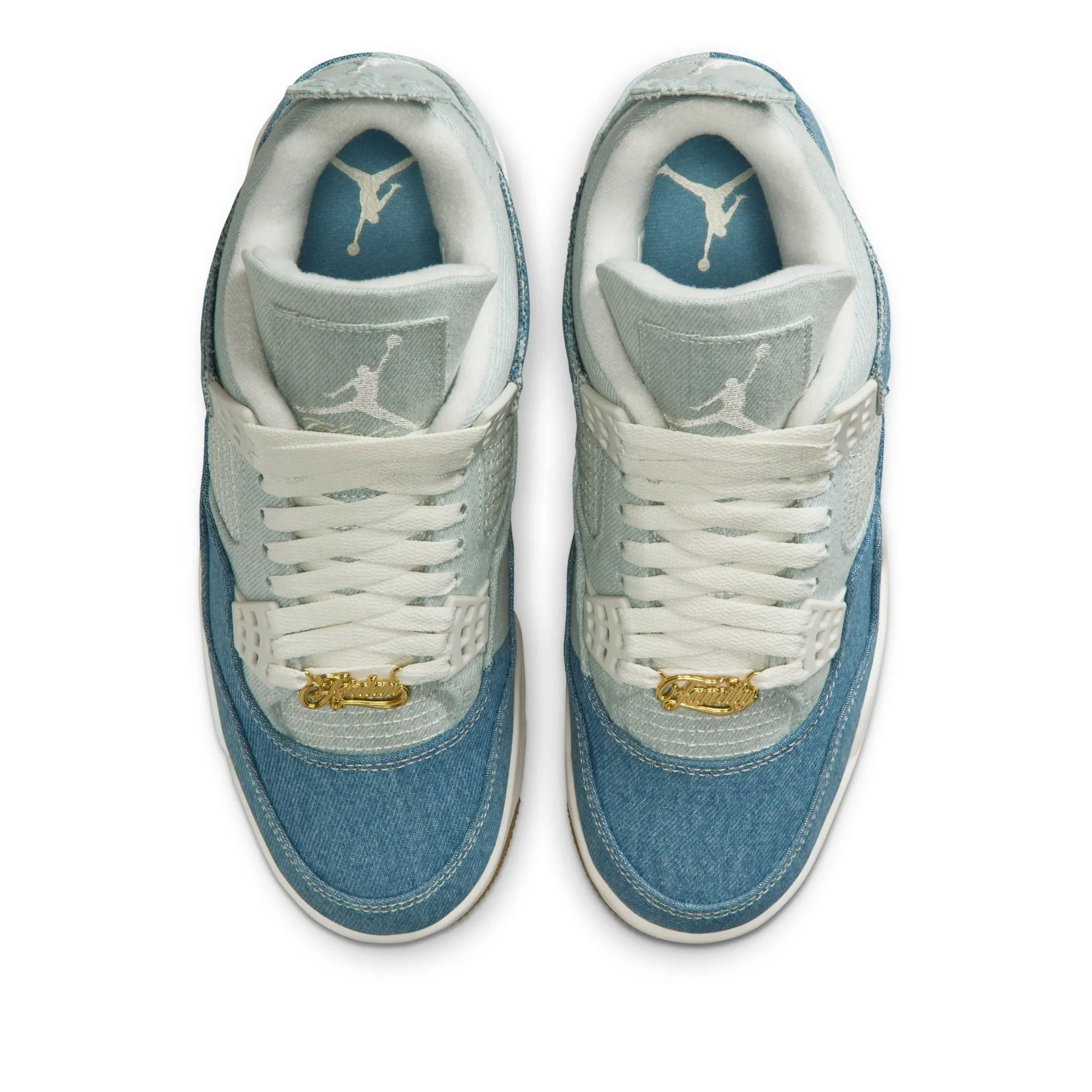 Women's Air Jordan 4 Retro Tex 'Worn Blue' - Sail/Denim Multi Density