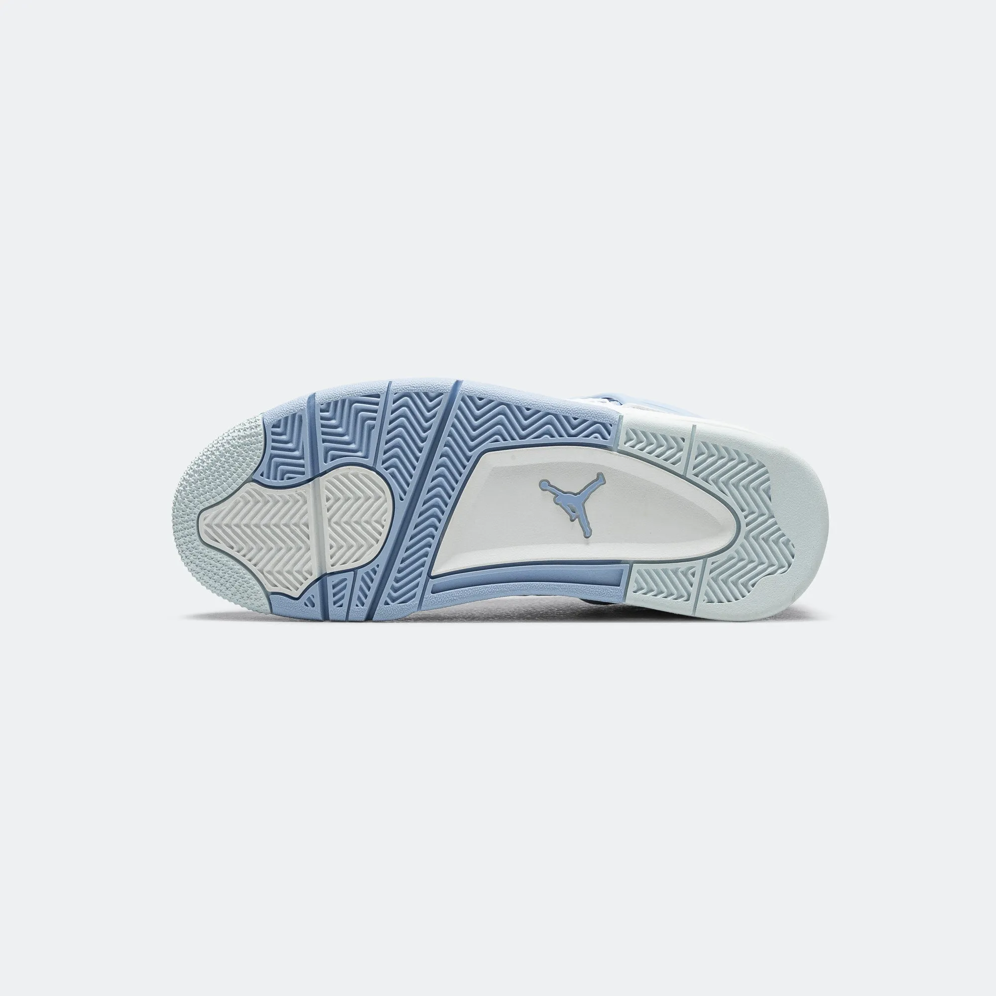 Womens Air Jordan 4 Retro - White/Aluminum-Blue Tint-Oil Green Unisex Appeal