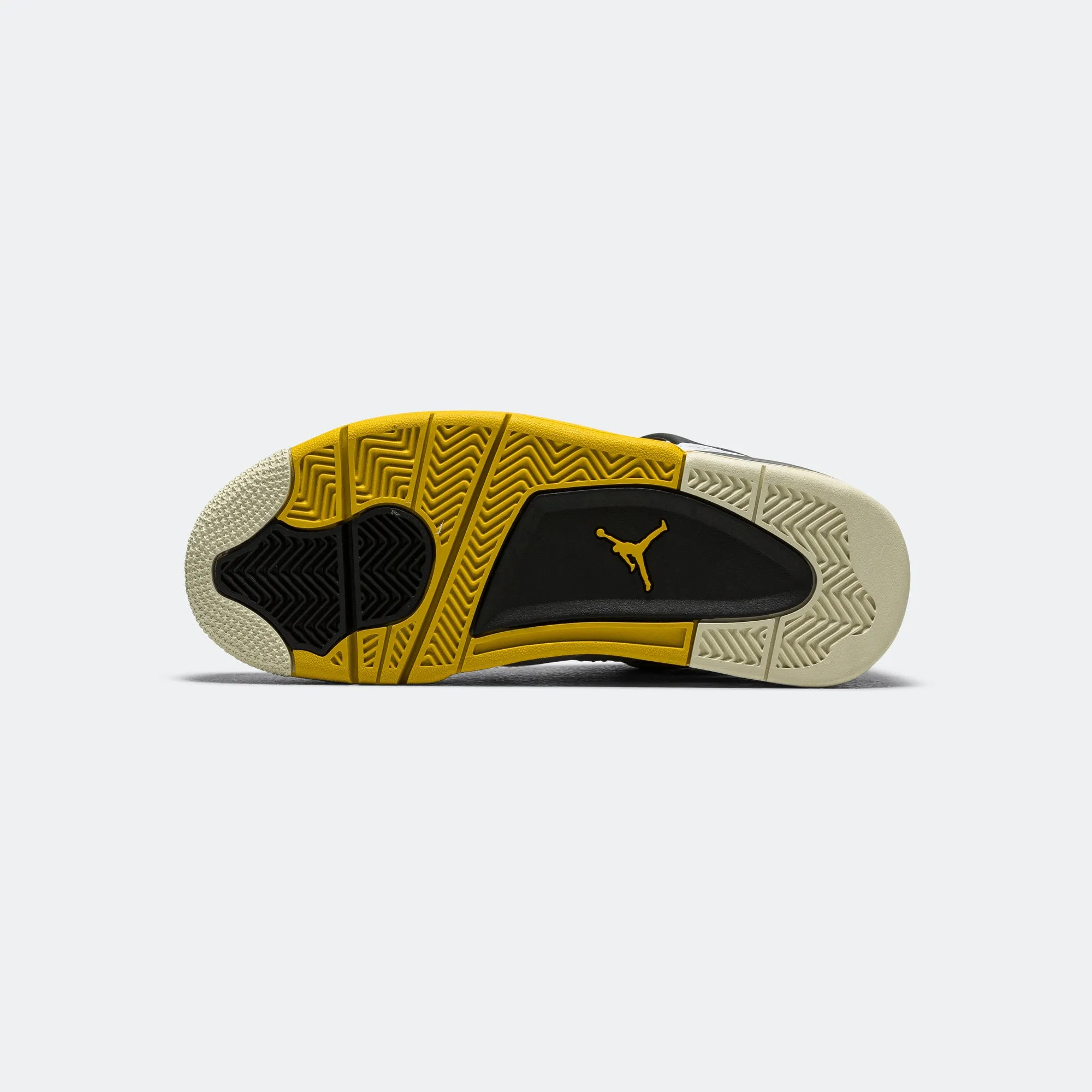 Womens Air Jordan 4 Retro - White/Coconut Milk-Vivid Sulfur Abrasion Resistant Lining Sport Fashion
