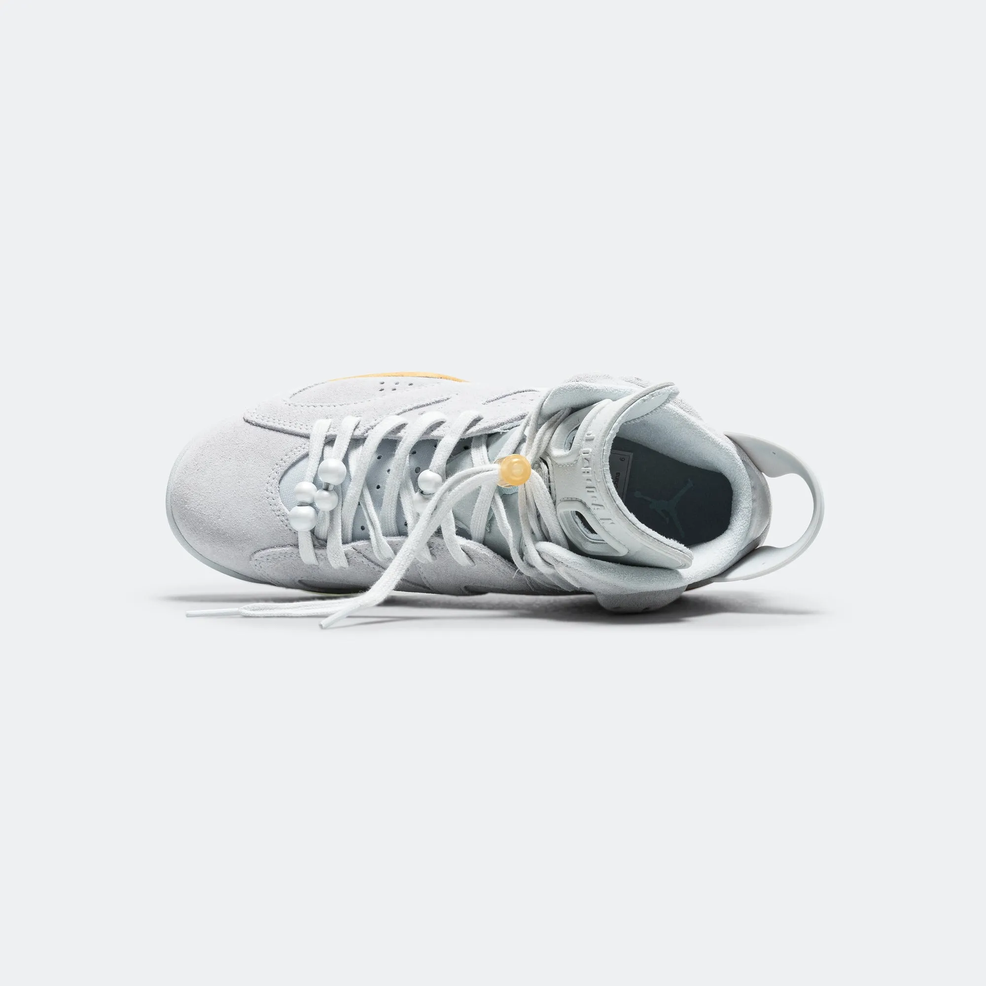 Zip Up Style Neutral Cushioning Womens Air Jordan 6 Retro - Pure Platinum/Glacier Blue-Metallic Gold