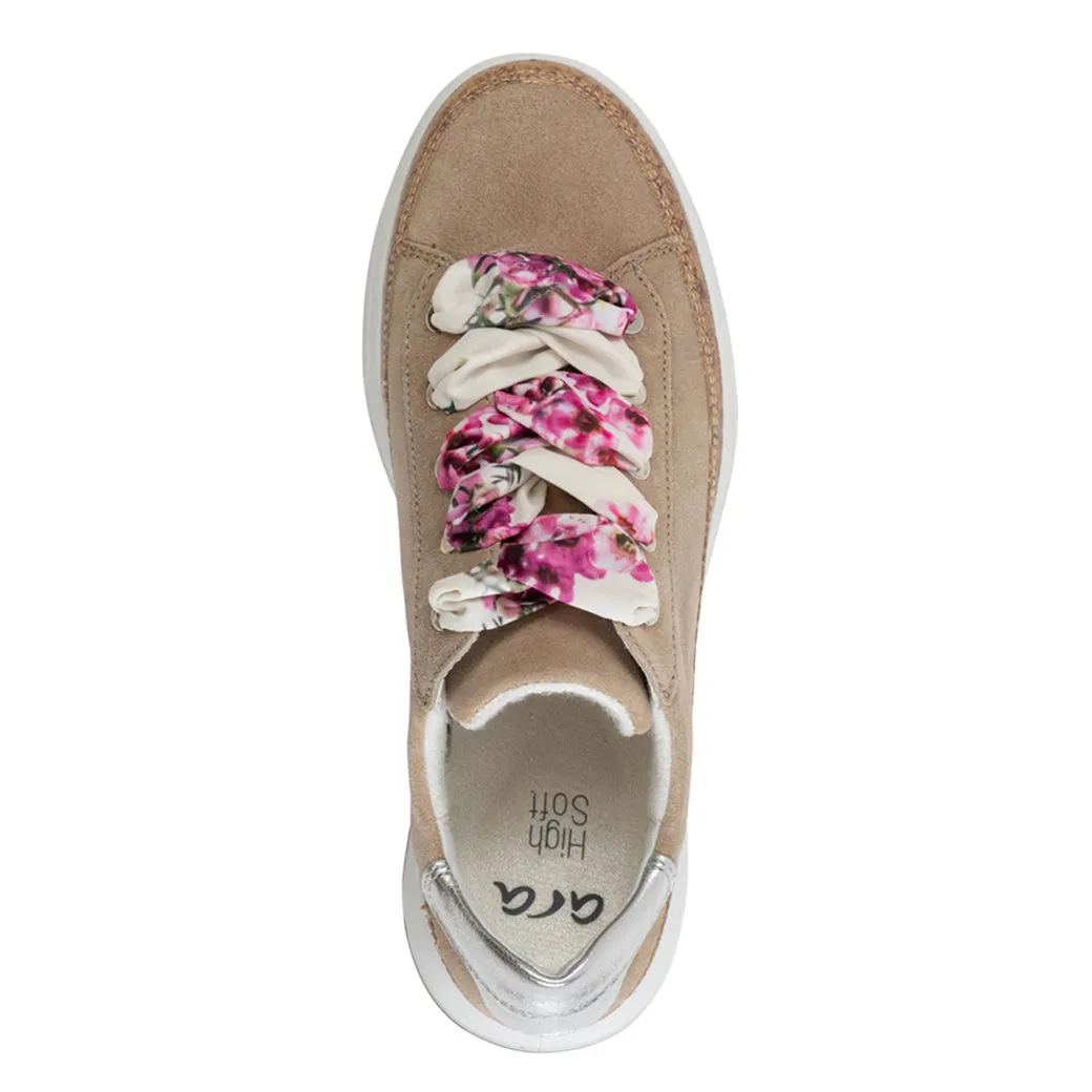 Womens Ara Rem in Sand Suede School friendly
