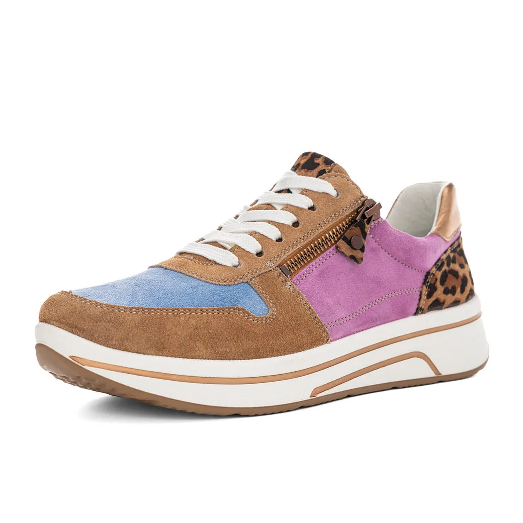 Yellow Sun Walk Easy Womens Ara Sage in Biscuit/Azure Blue/Orchid