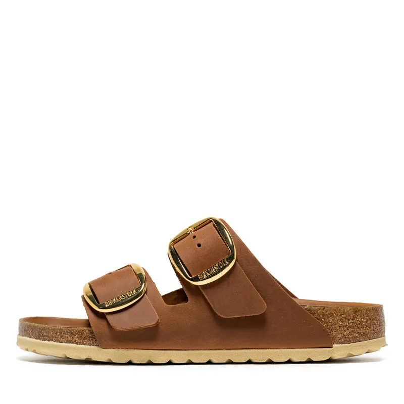 Women's Birkenstock Arizona Big Buckle Oiled Leather - Cognac pool Stable Step
