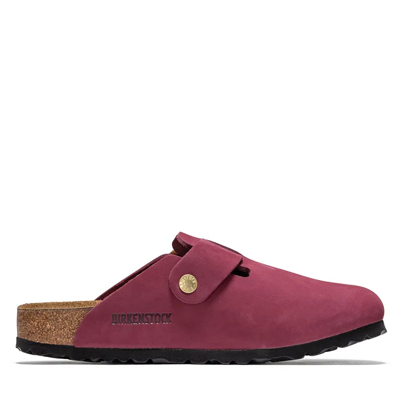 Classic Choice Outdoor Footwear Women's Birkenstock Boston Big Buckle Nubuck - Berry Crush