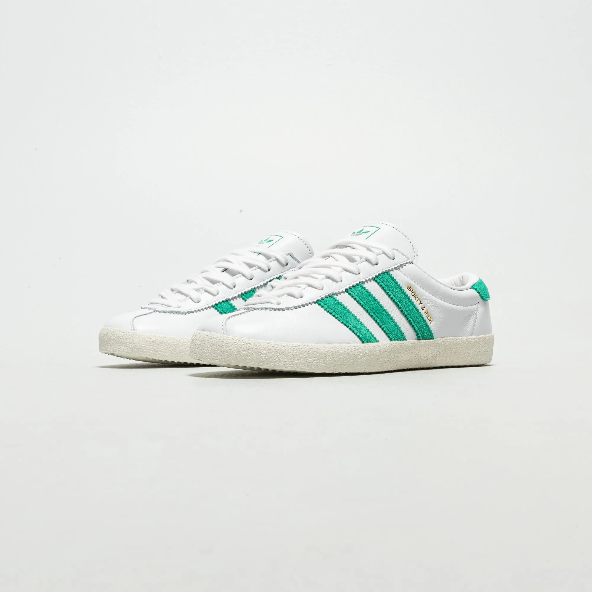 Womens Blanc x Sporty & Rich - Cloud White/Off White-Court Green carbon fiber shank