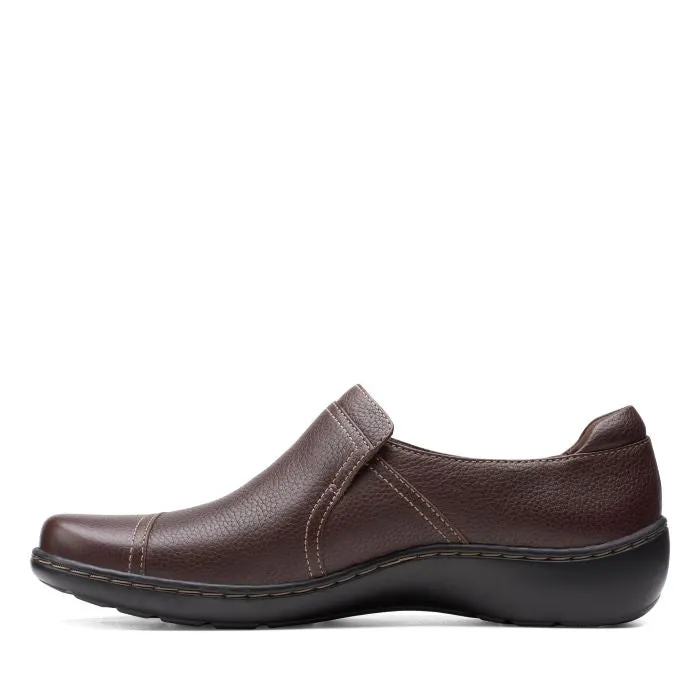 Low Top Womens Clarks Cora Poppy in Dark Brown