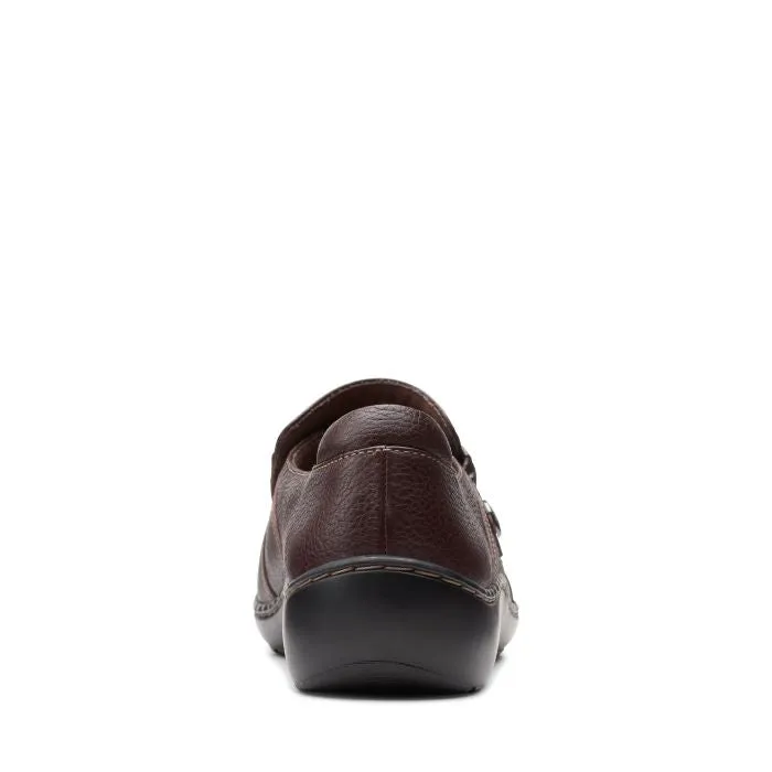 foldable Trail Path Womens Clarks Cora Poppy in Dark Brown