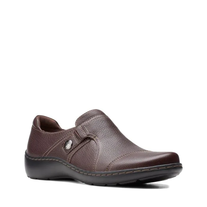 Rock Path Womens Clarks Cora Poppy in Dark Brown