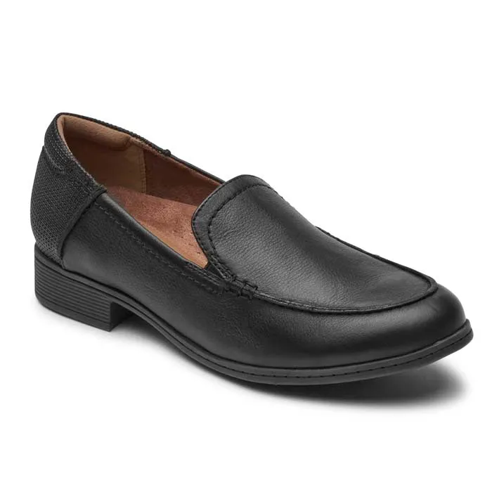Womens Cobb Hill Crosbie Moc in Black Suede Warm Harbor Jog