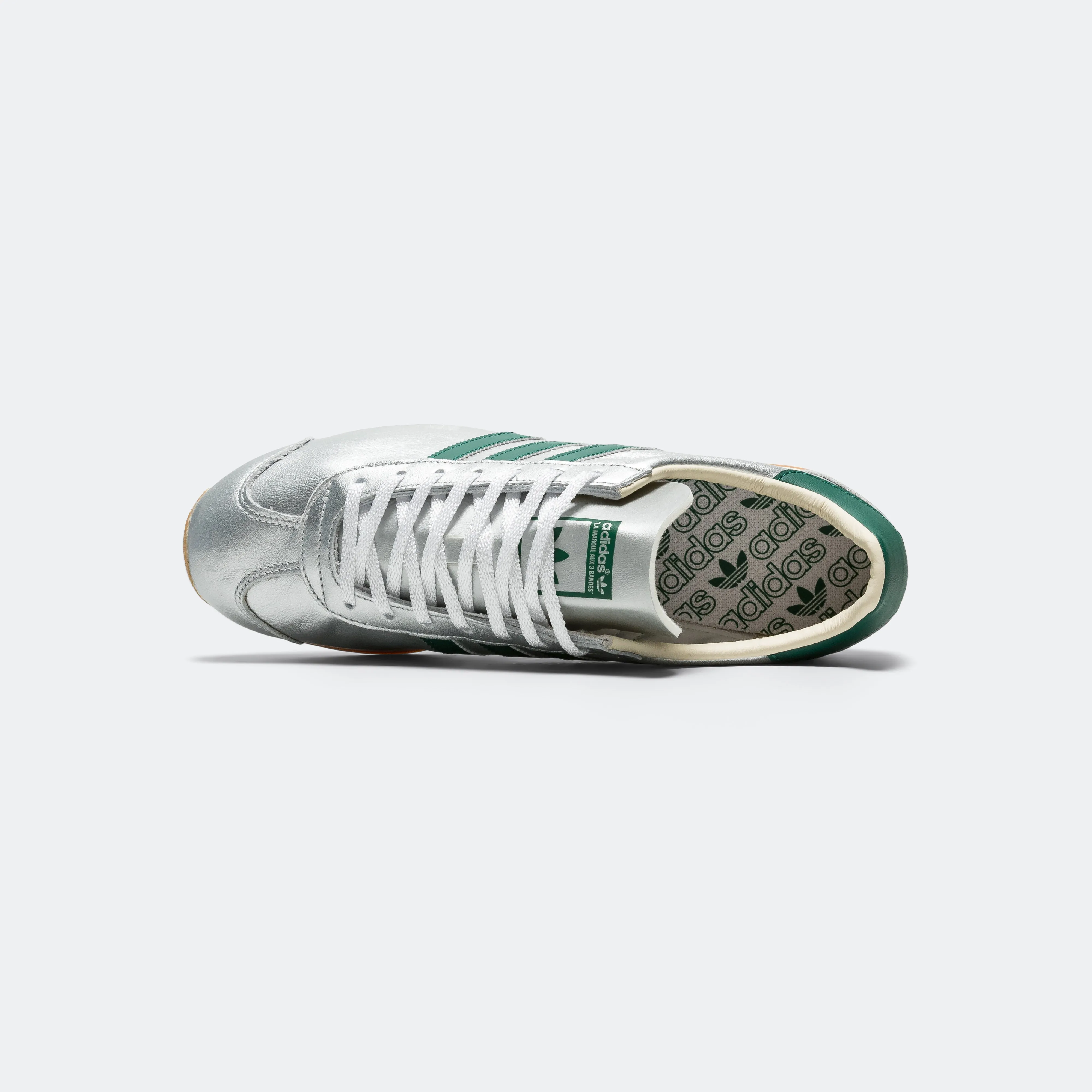 Womens Country OG - Silver Metallic/Collegiate Green Streetwear Style High Fit