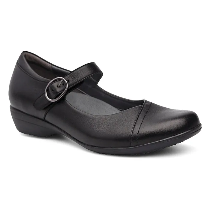 Womens Dansko Fawna II Wide in Black Live Soft