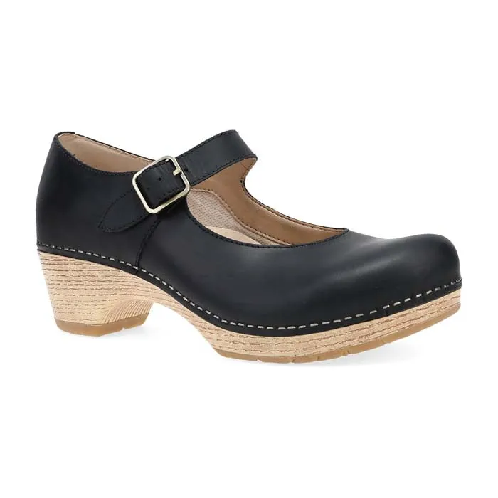 Womens Dansko Lilah in Black Buckle Detail Soft Pace