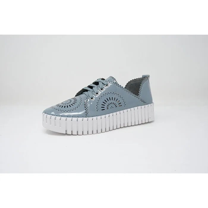 Womens Django & Juliette Bafia Patent in Denim Stylish Touch