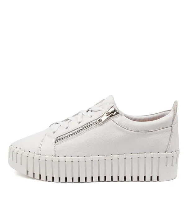 Womens Django & Juliette Bump in White Slip On Design Anti Odor