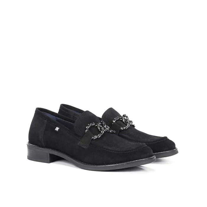 Coastal Mood Womens Dorking Harvard Calf in Negro