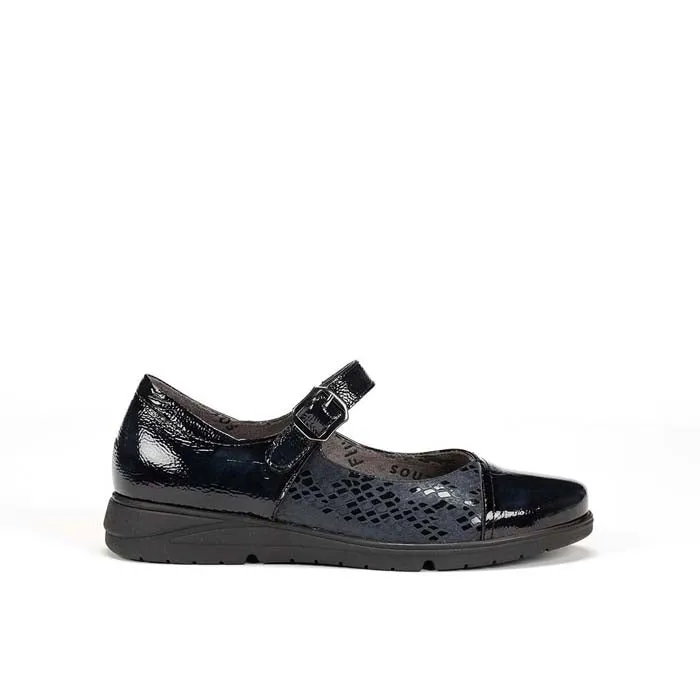 Womens Fluchos Styll Mary Jane in Oceano Marino Anti Slip Feature