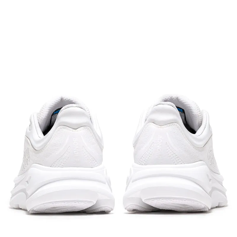 Women's Hoka Bondi 9 - White/White Lace Free Fastenings