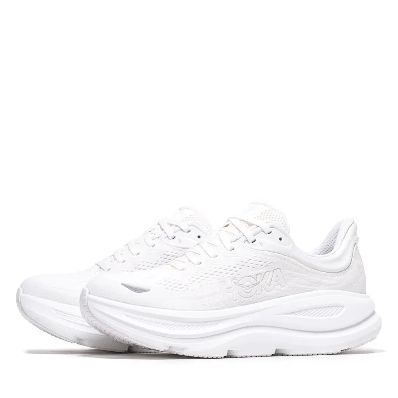 Women's Hoka Bondi 9 - White/White Quick Lace Toggle Fresh Move