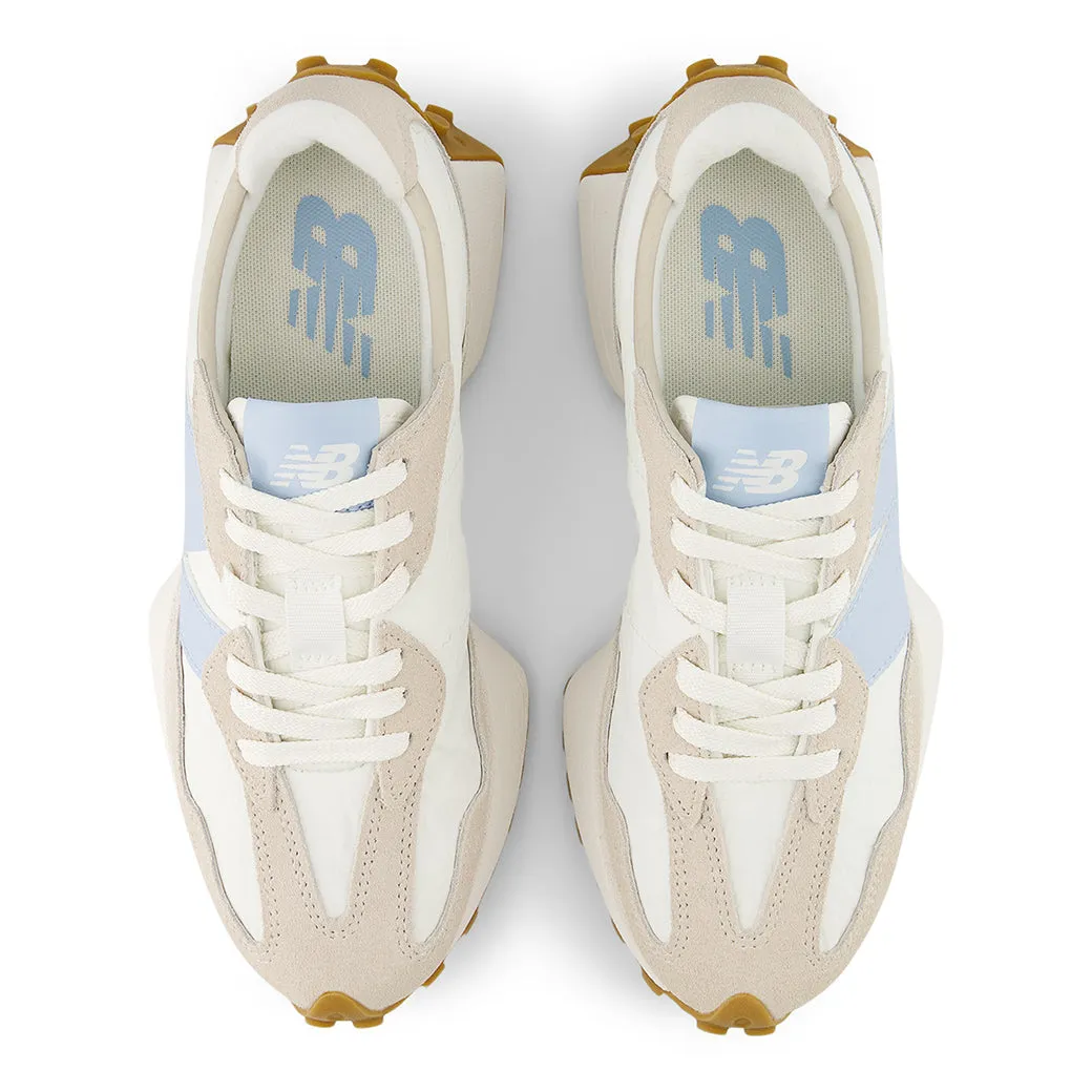 Zip Up Closure Womens New Balance 327 in Timberwolf