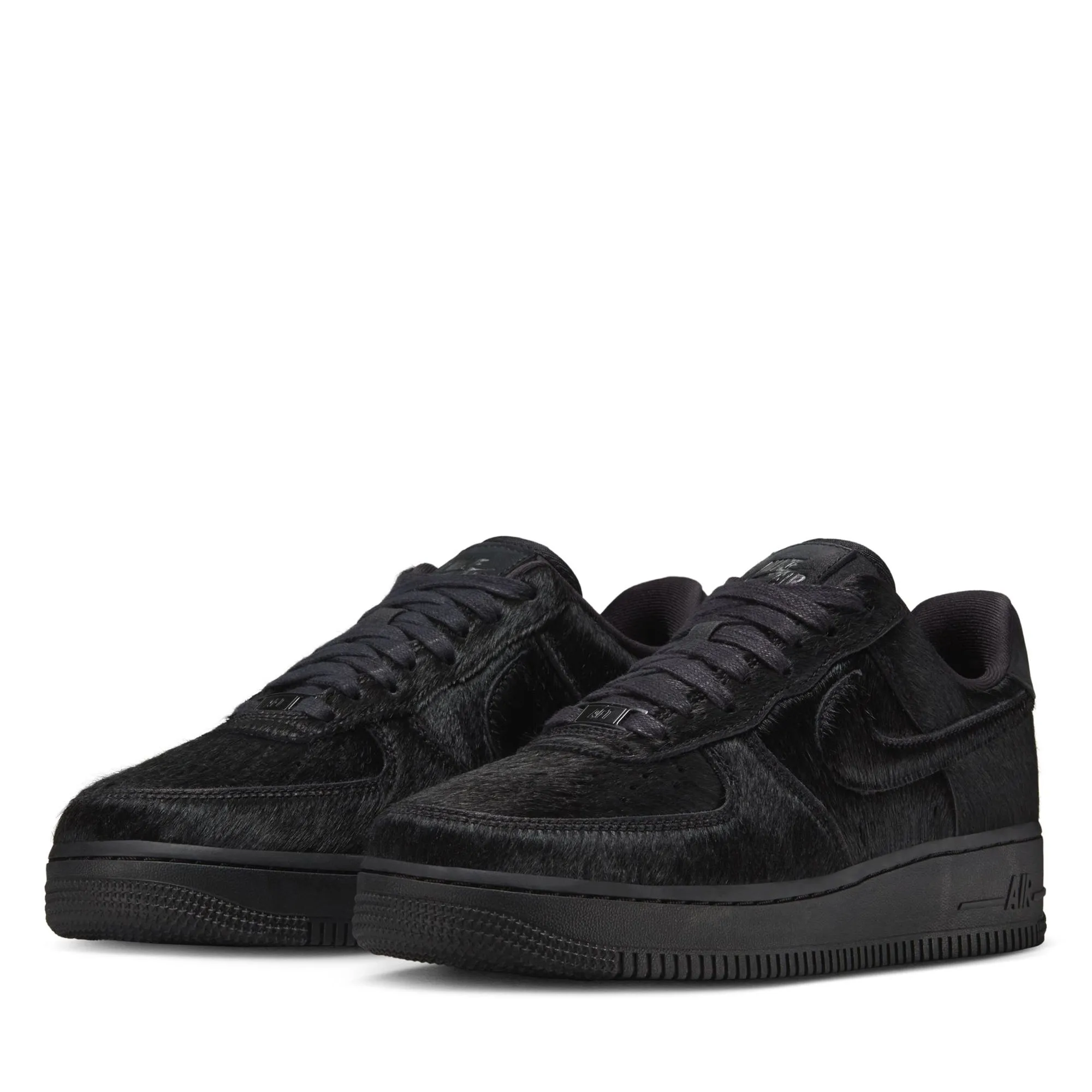 Women's Nike Air Force 1 '07 'Pony Hair' - Black/Black Cushioned Control Unbeatable cushioning