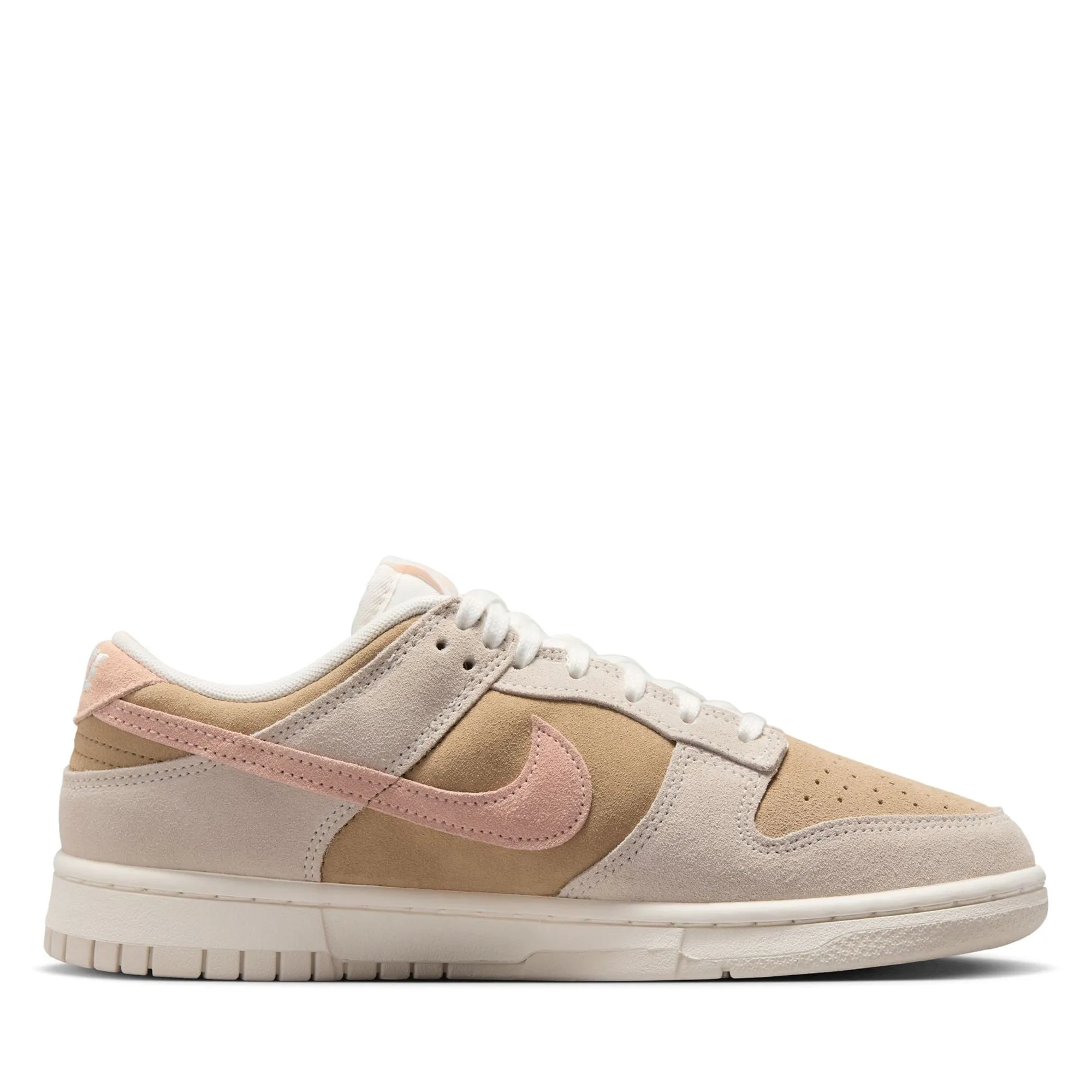 Reinforced Eyestay Durability Indoor Wear Women's Nike Dunk Low - Phantom/Washed Coral