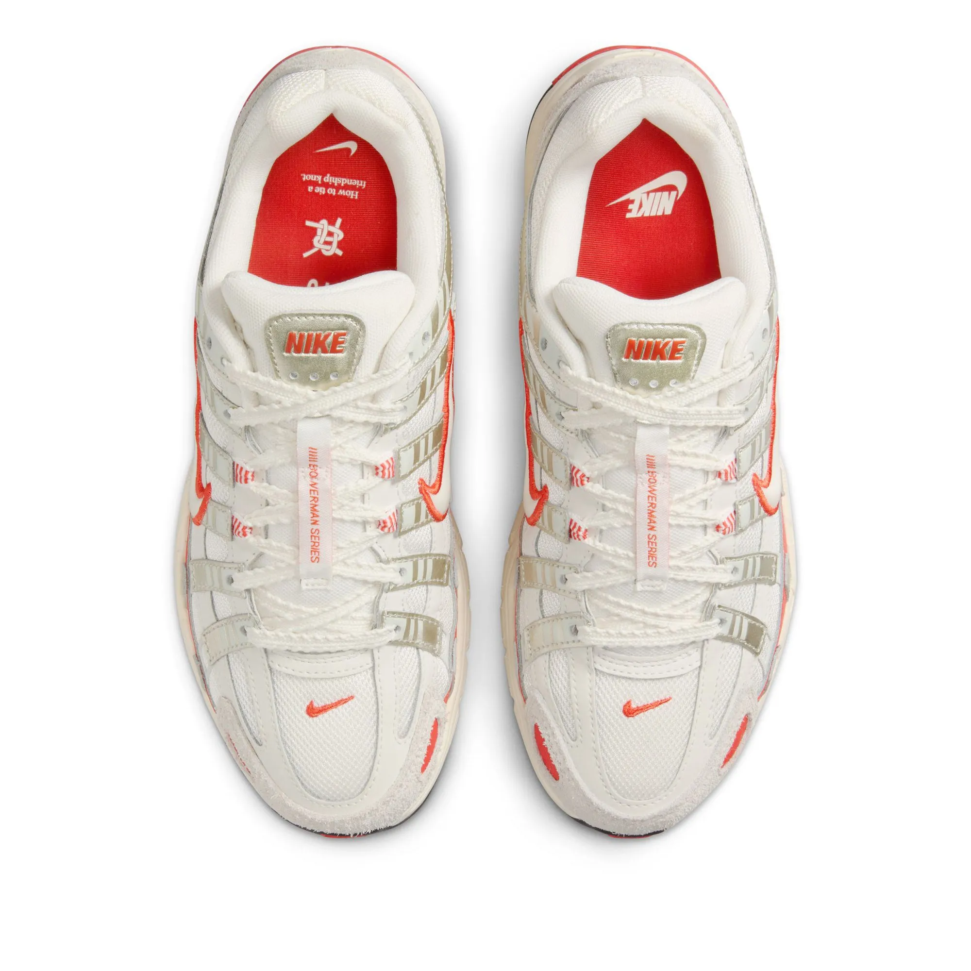 Women's Nike P-6000 - Sail/Picante Red Functional Design Thermal Regulating Insole
