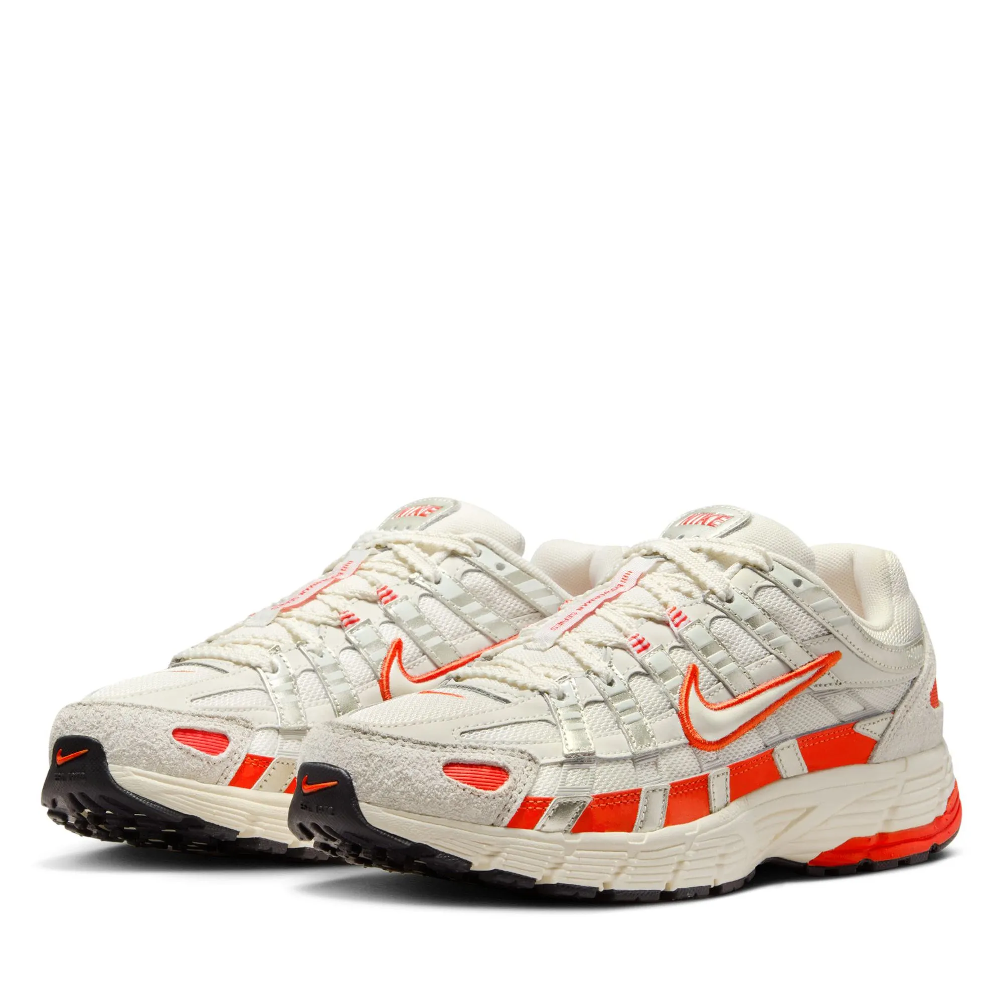 Slip Resistant Grooves Women's Nike P-6000 - Sail/Picante Red