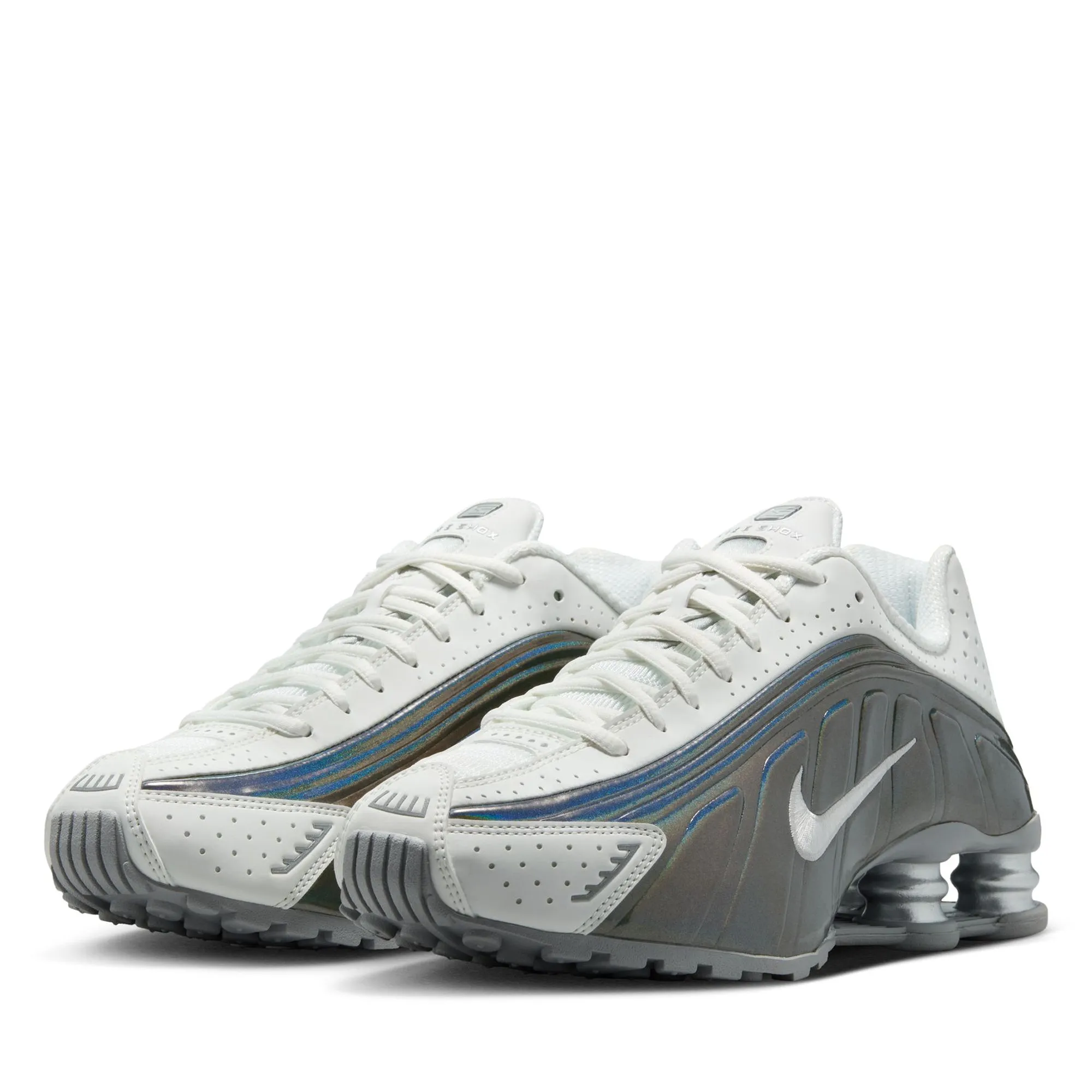 Women's Nike Shox R4 - Summit White/Hydrangeas Walk Tech