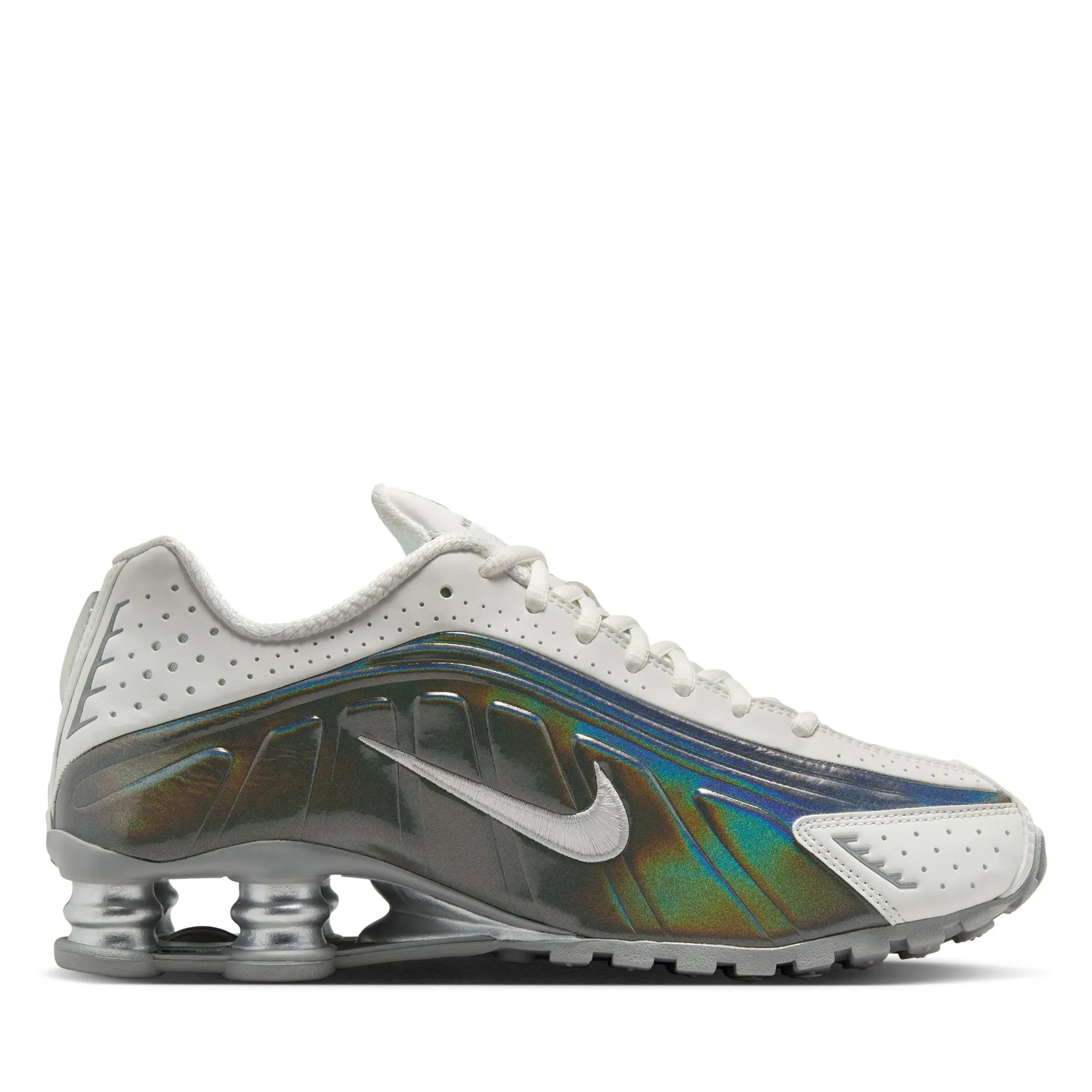 Timeless lining Maximum arch Women's Nike Shox R4 - Summit White/Hydrangeas