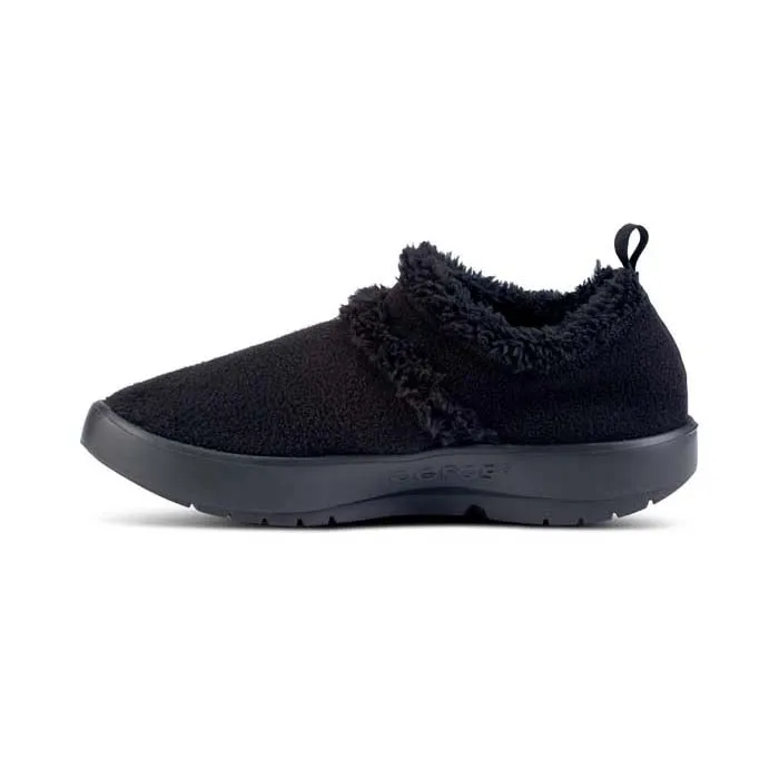 Womens Oofos Oocoozie Low in Black Chic Comfort Night Jog