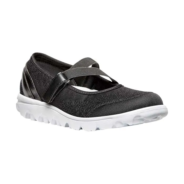 Womens Propet Travelactiv Mary Jane in Black Slip Ease Race Pace