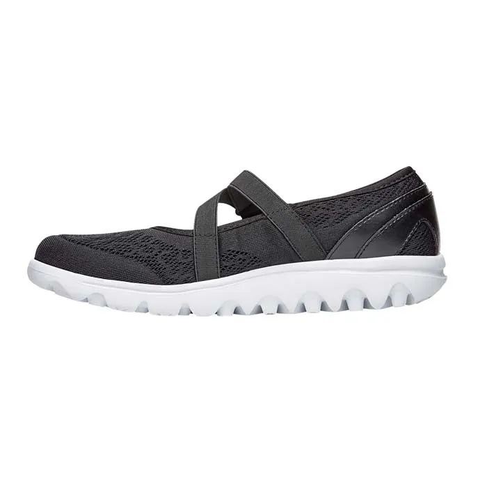 Womens Propet Travelactiv Mary Jane in Black No Break In Heel Hug