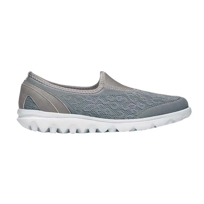 Neutral Shade Clean Surface Womens Propet Travelactiv Slip-On in Silver
