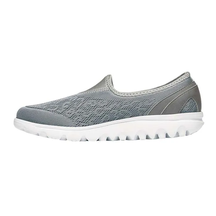 Womens Propet Travelactiv Slip-On in Silver Stroll Shoes