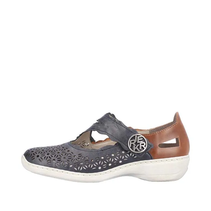 Performance Fit Womens Rieker Doris Perf in Pazifik/Mogano