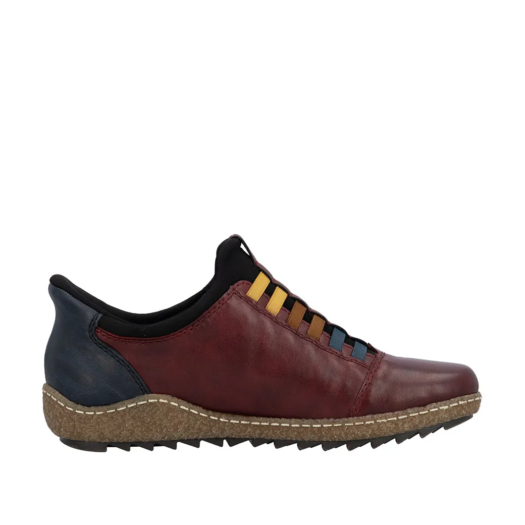 Womens Rieker Liv 62 in Vino/Ozean/Schwarz Canyon Jog