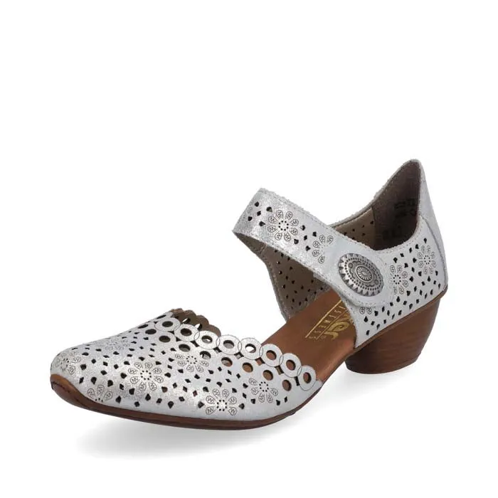 Urban Stroll Grounded Steps Womens Rieker Mirjam 2.0 in Silver