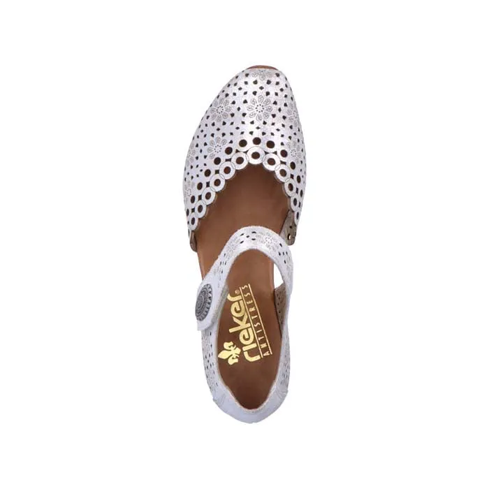 Womens Rieker Mirjam 2.0 in Silver Beach Walks Fit Daily