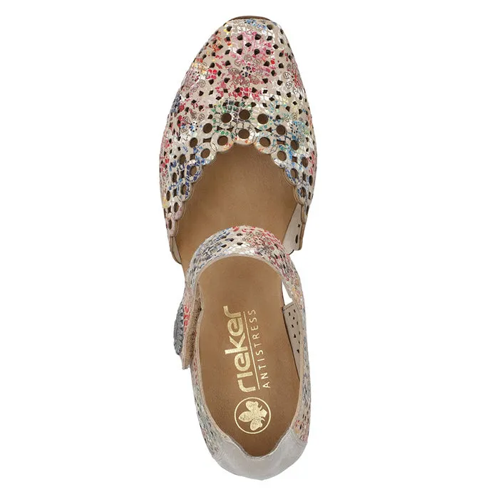 Womens Rieker Mirjam 53 in Beige-Multi/Muschel Smooth   finish