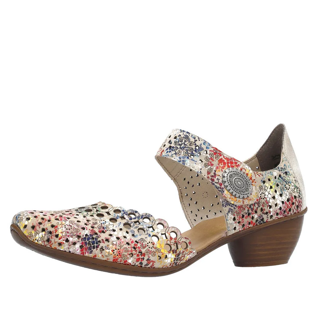 ComfortPadding Fast Dry Womens Rieker Mirjam 53 in Beige-Multi/Muschel