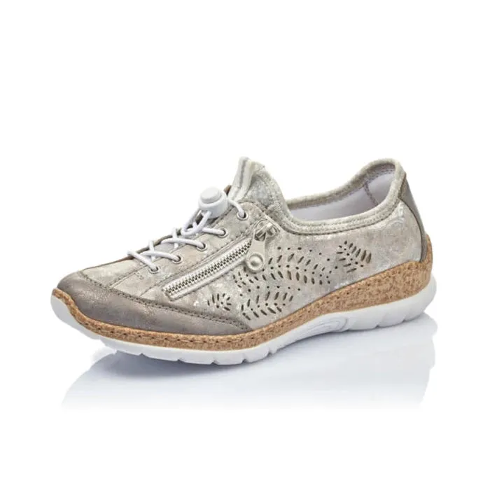 Womens Rieker Nikita K6 in Grey/Rose Stay Comfy