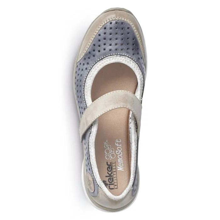 Rock Step Womens Rieker Nikita MJ Steel/Jeans