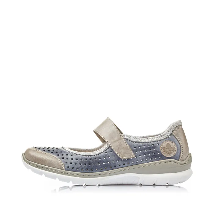 Weekend Ready Womens Rieker Nikita MJ Steel/Jeans