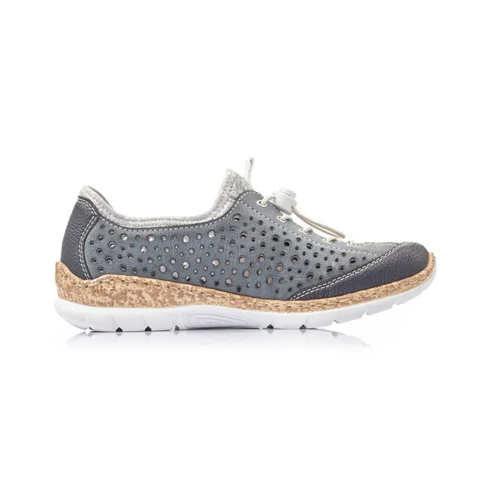 Womens Rieker Nikita P6 in Pazifik Strong Stitch LightweightUpper