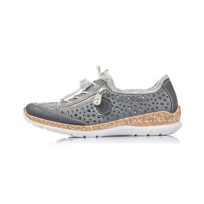 TPR Sole Womens Rieker Nikita P6 in Pazifik