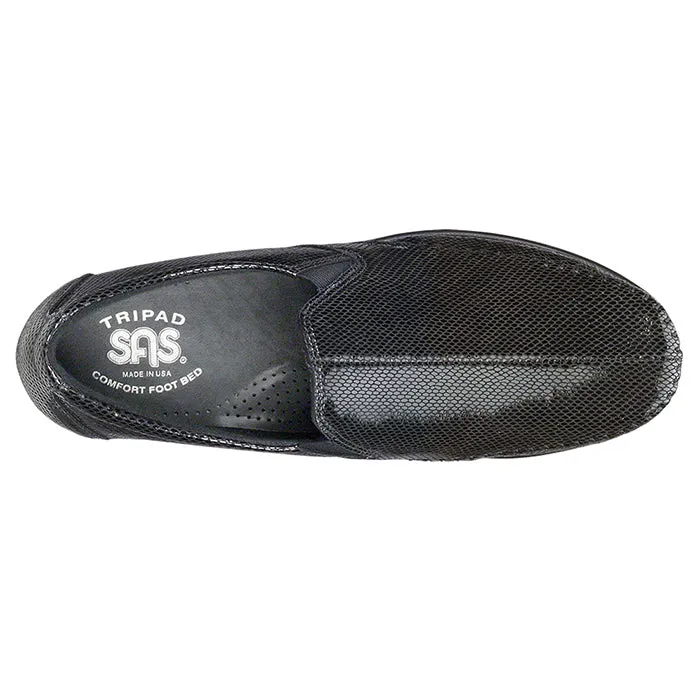 Womens SAS Dream Slip On Loafer Black Train Trip