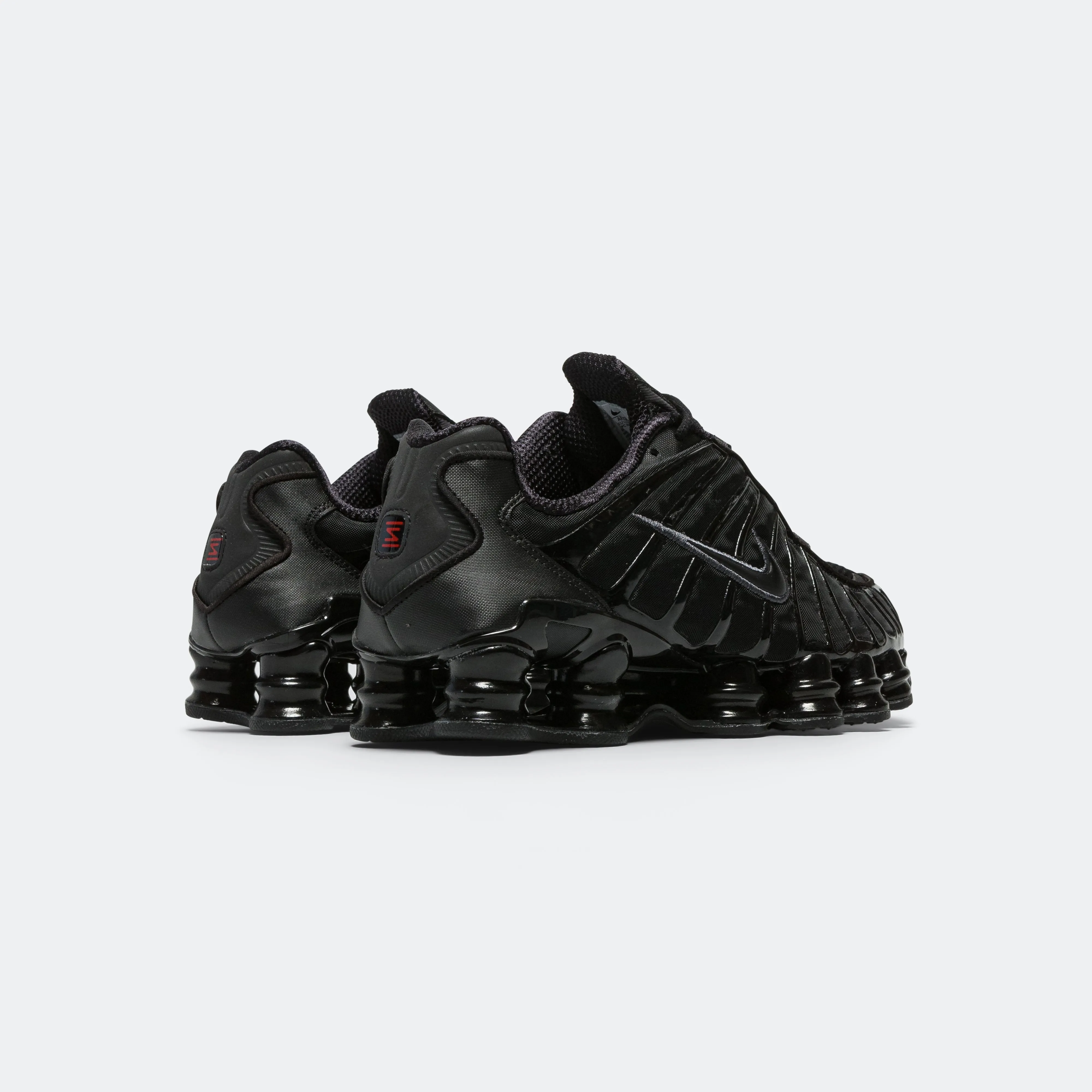 Womens Shox TL - Black/Black-Metallic Hematite-Max Orange Unique Design Elastic Collar