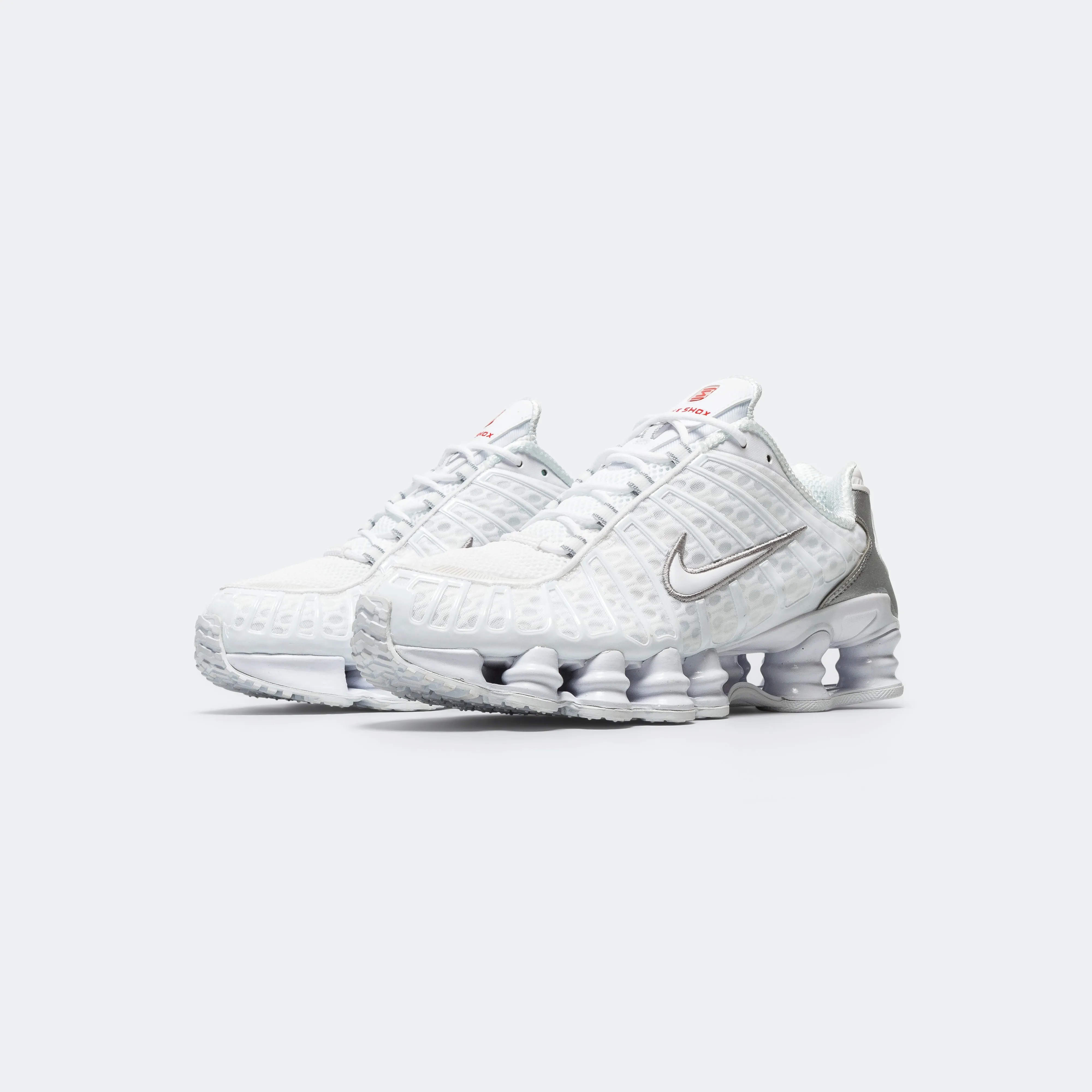Womens Shox TL - White/White-Metallic Silver-Max Orange Reinforced